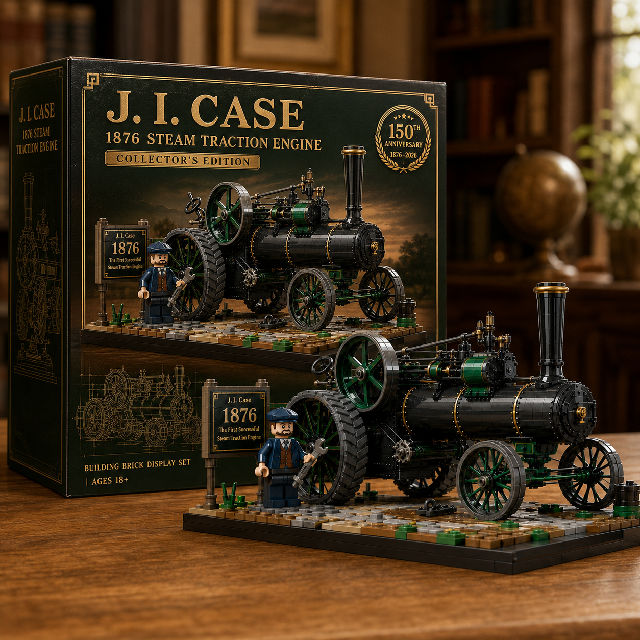 ⚙️ 150th Anniversary  J.I. Case 1876 Steam Traction Engine Building Blocks
