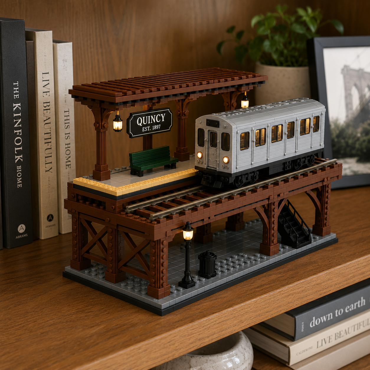 Chicago Quincy Station 129th Anniversary｜Vintage Elevated Railway Building Set