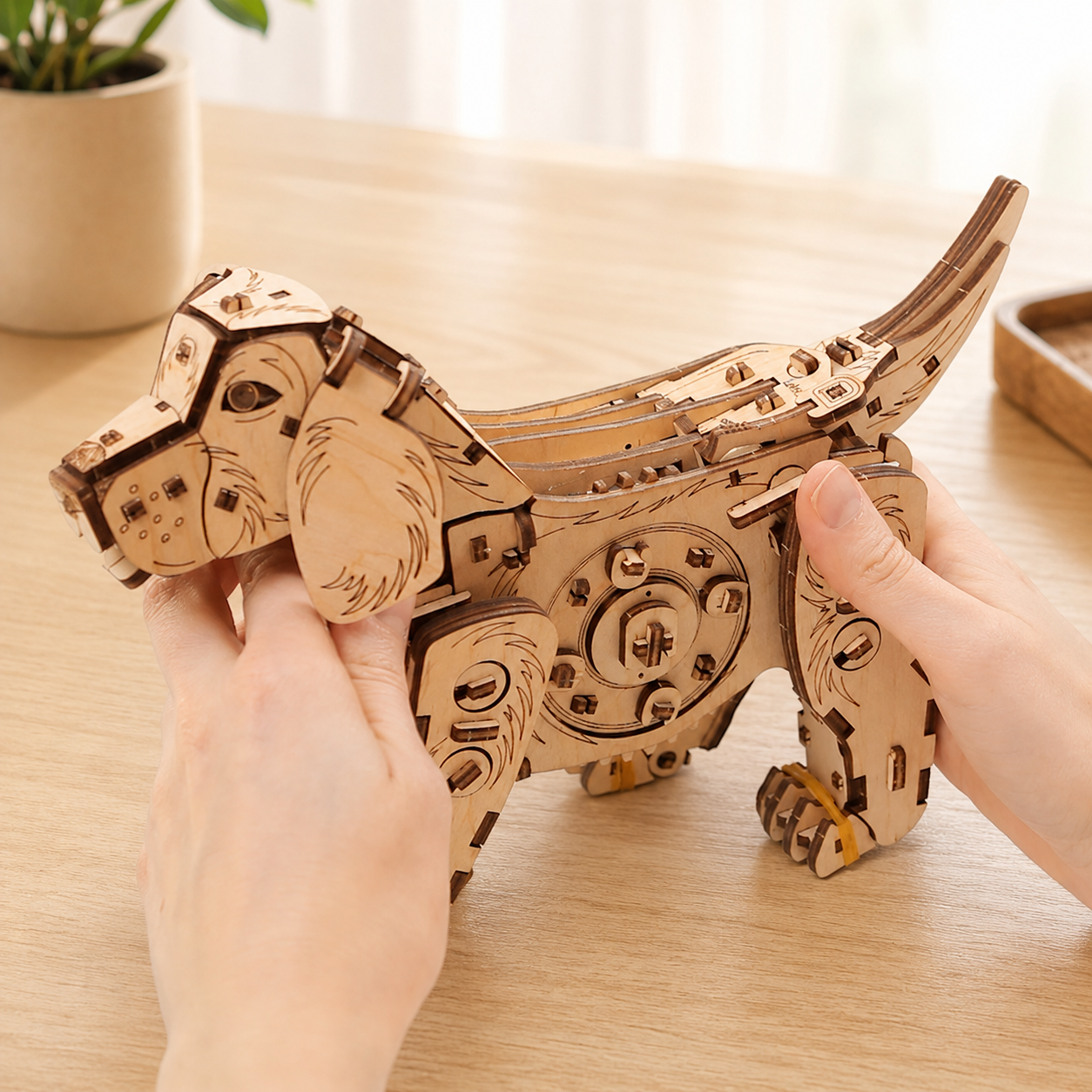 Mechanical Dog 3D Wooden Puzzle