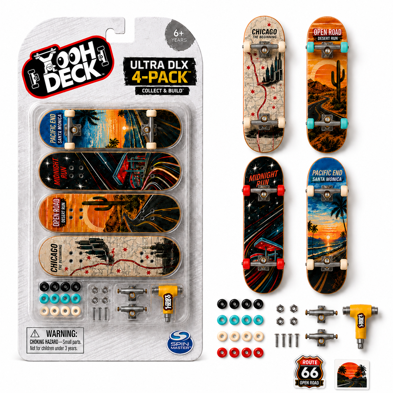 Route 66 1926–2026 Centennial Fingerboard 4-Pack