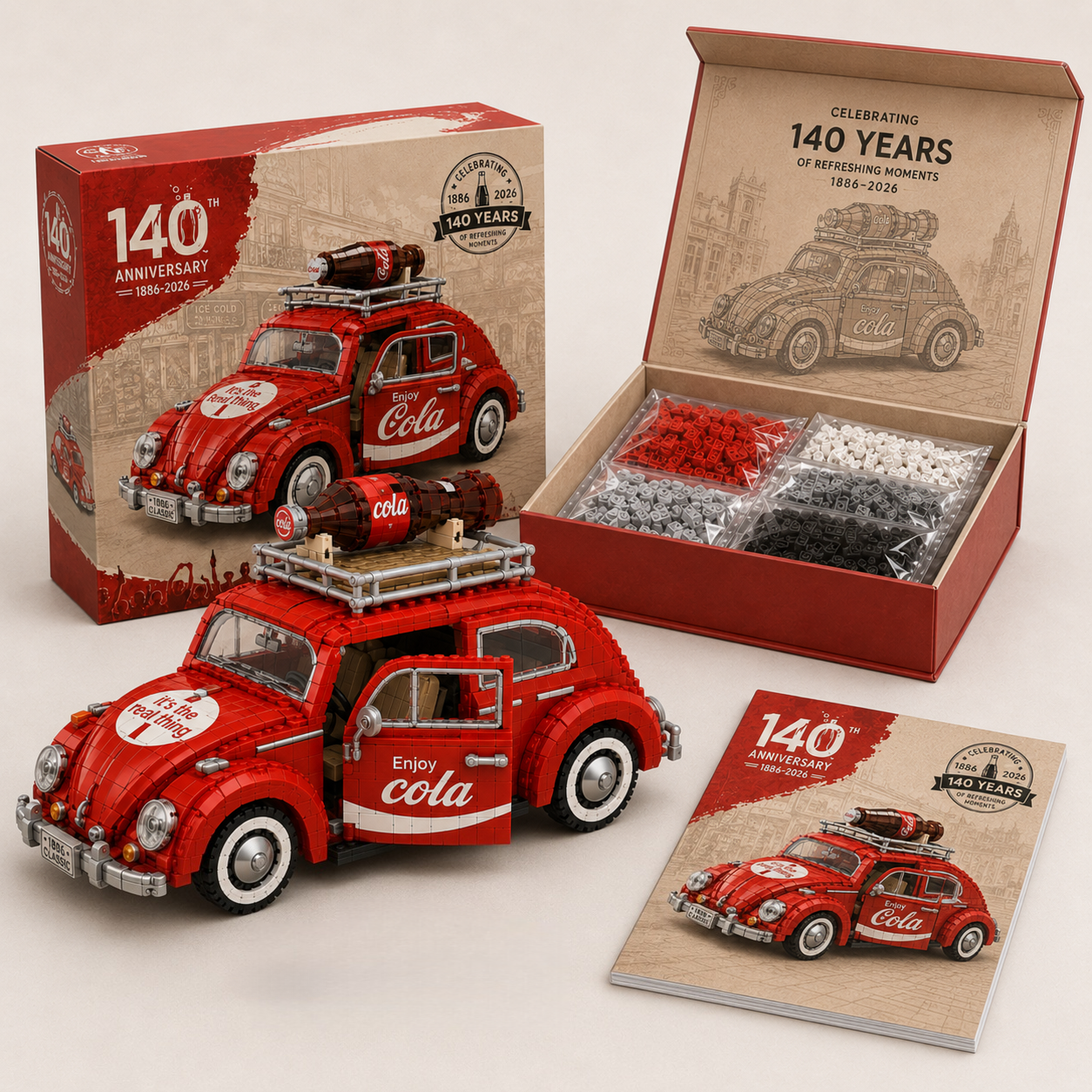 Classic Cola 140th Anniversary Vintage Beetle Building Car