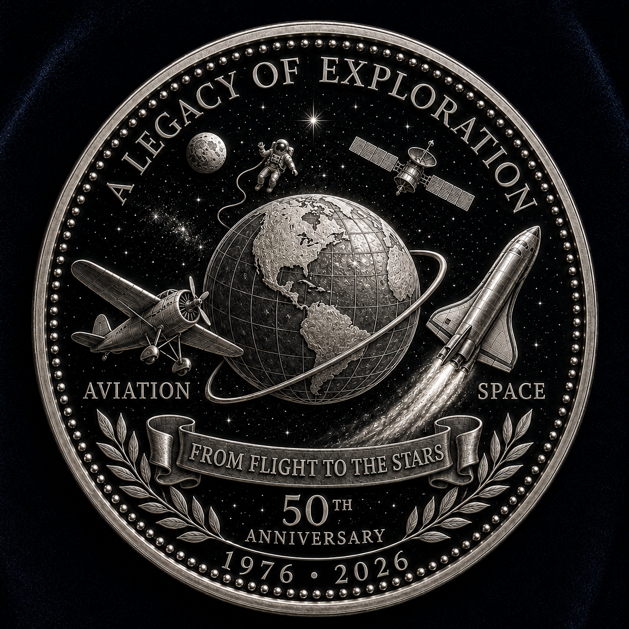 A Legacy of Exploration | Aerospace Museum 50th Anniversary Commemorative Coin