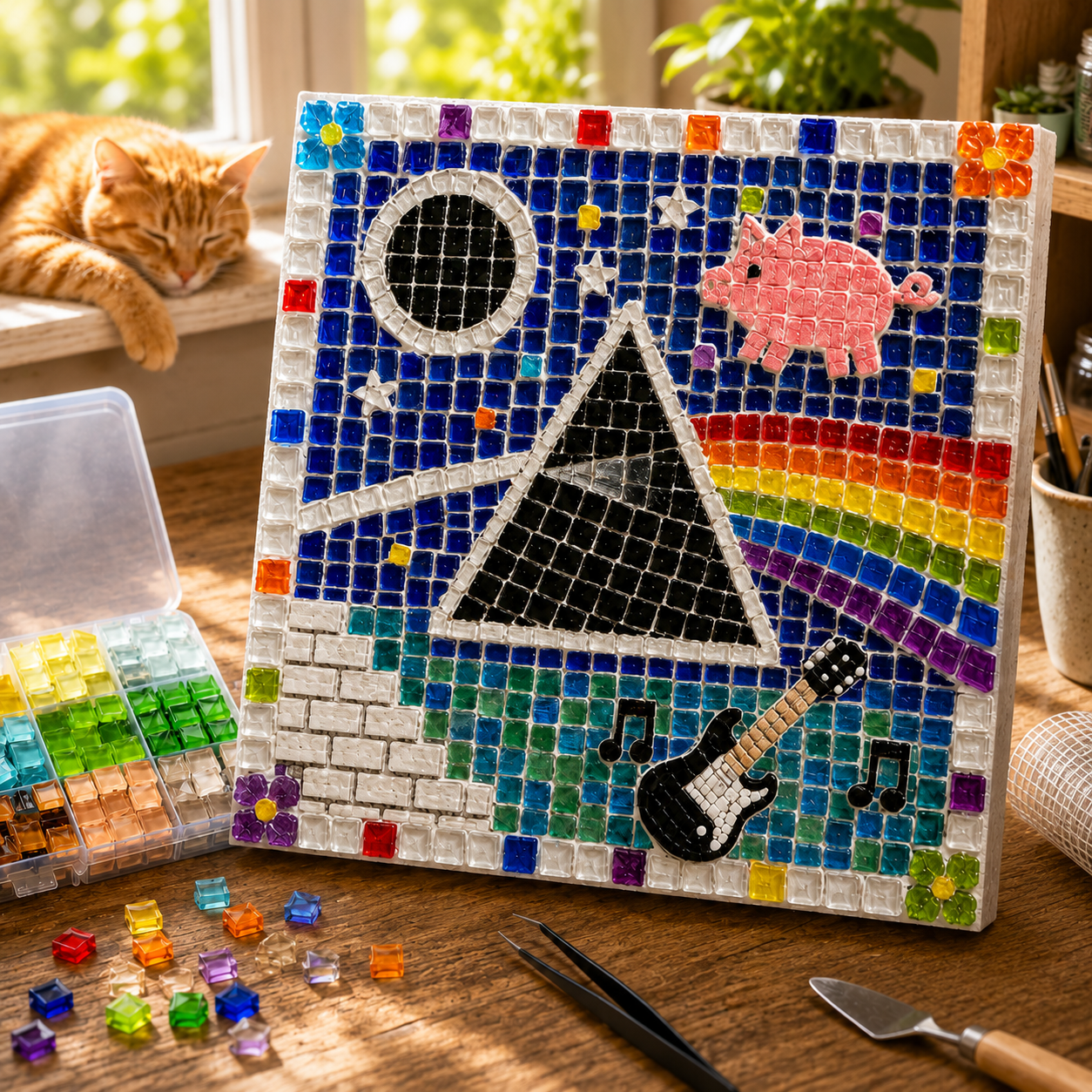 Rock Band–Inspired Crystal Mosaic DIY Kit