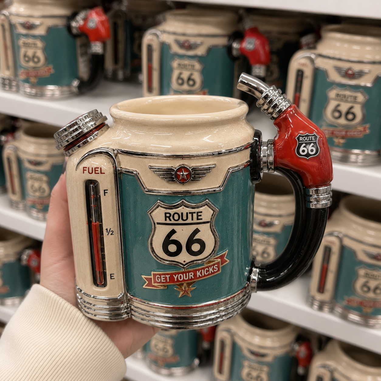 Route 66 Centennial Gas Station Mug | 100th Anniversary Collector’s Edition