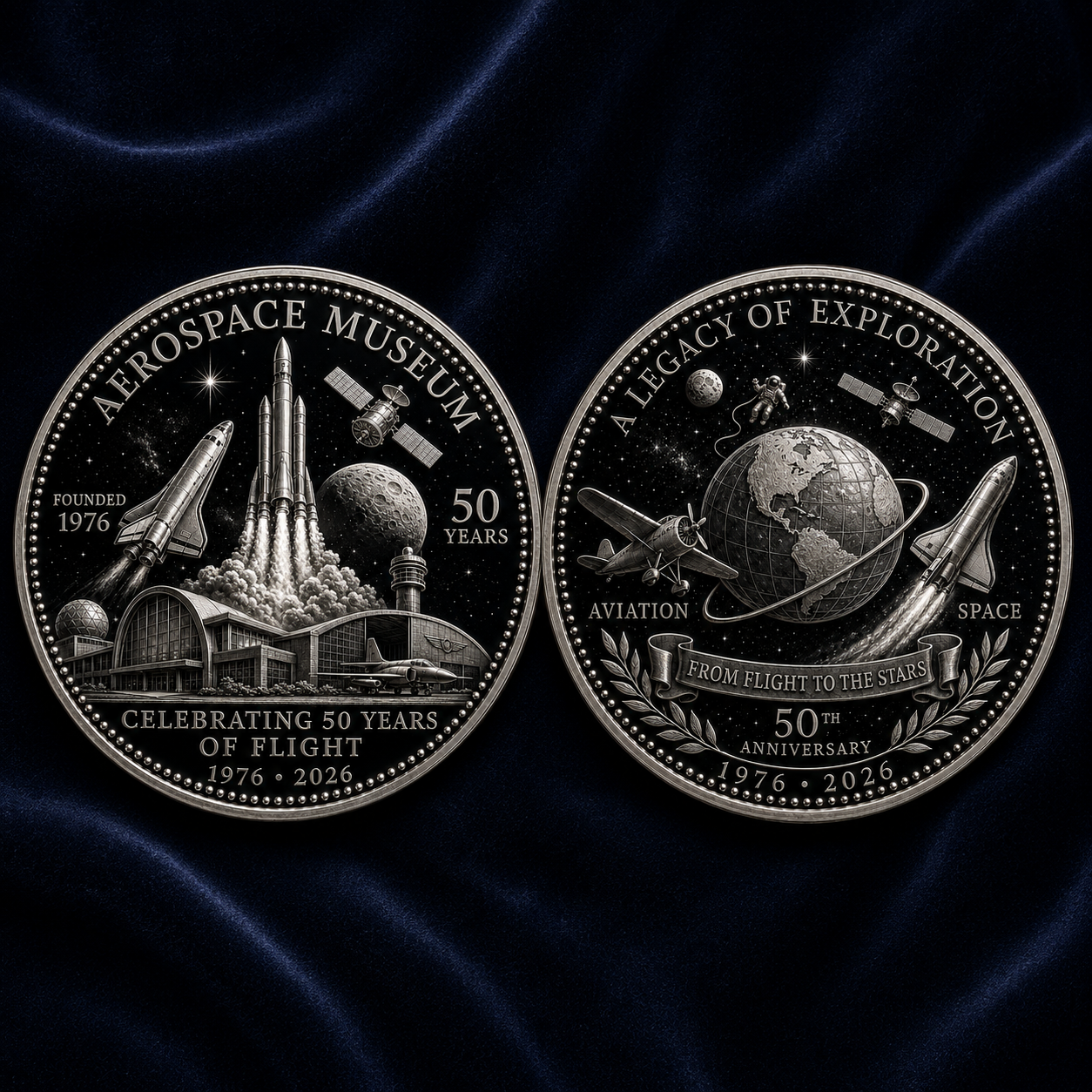 A Legacy of Exploration | Aerospace Museum 50th Anniversary Commemorative Coin