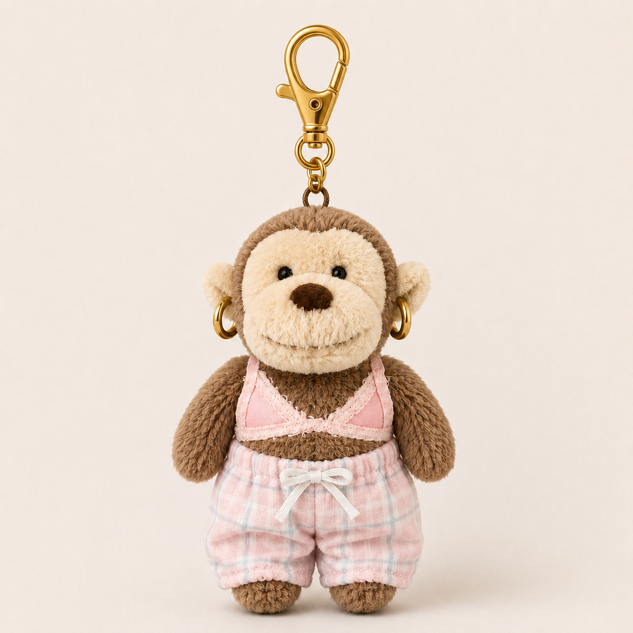 Little Monkey Companion Plush Keychain