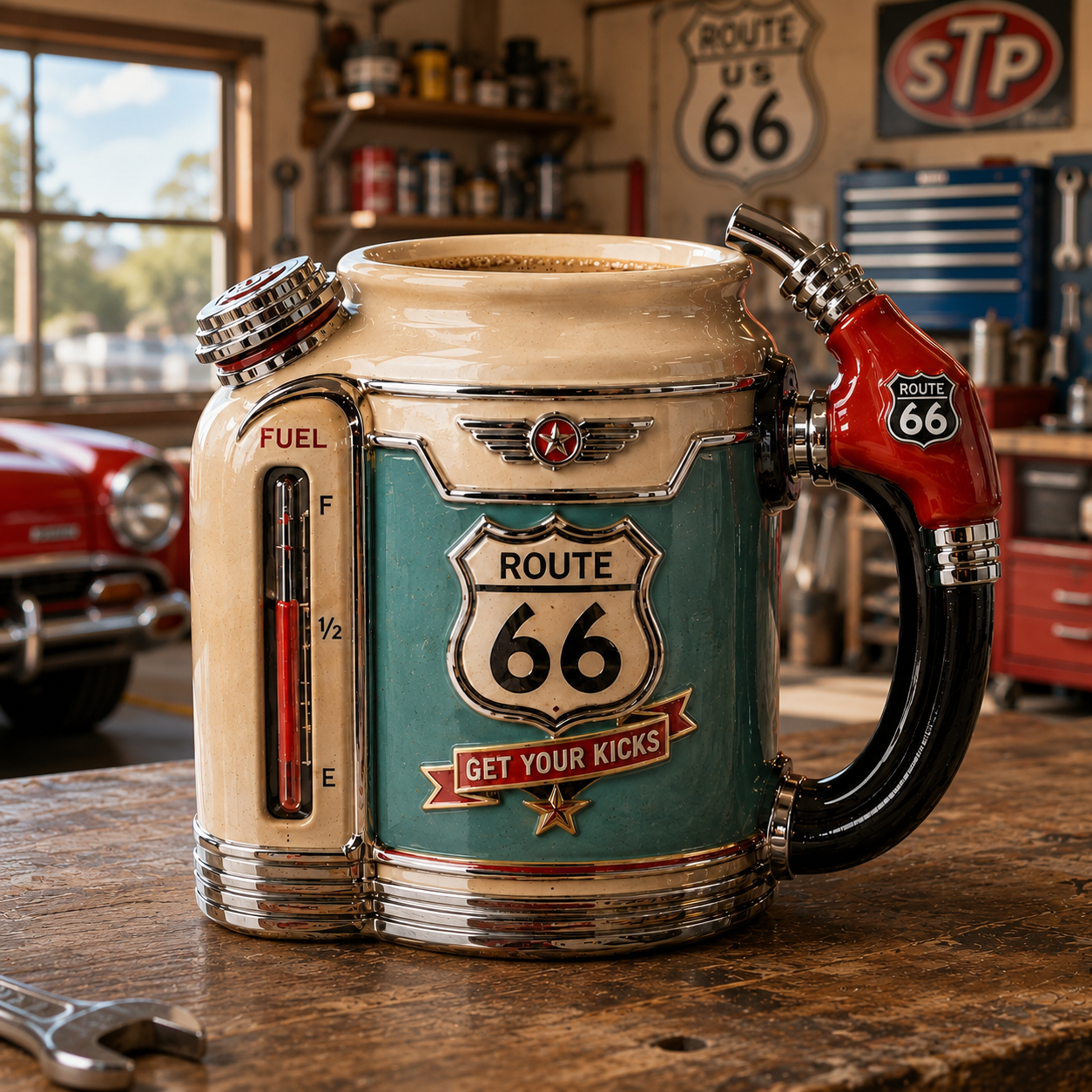 Route 66 Centennial Gas Station Mug | 100th Anniversary Collector’s Edition