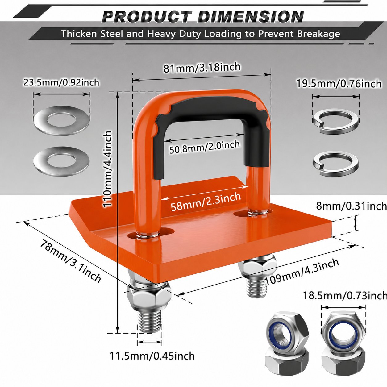 🔥LAST DAY 49% OFF - 🛠️🚛 Heavy Duty Anti-Rattle Trailer Hitch Tightener Stabilizer