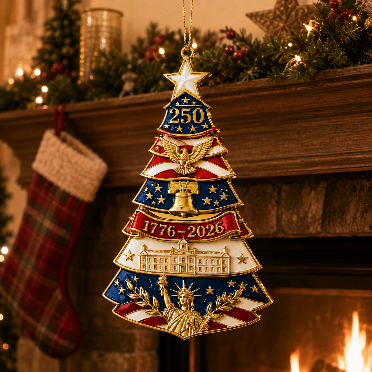 America 250 Symbols of Freedom Commemorative Christmas Ornament