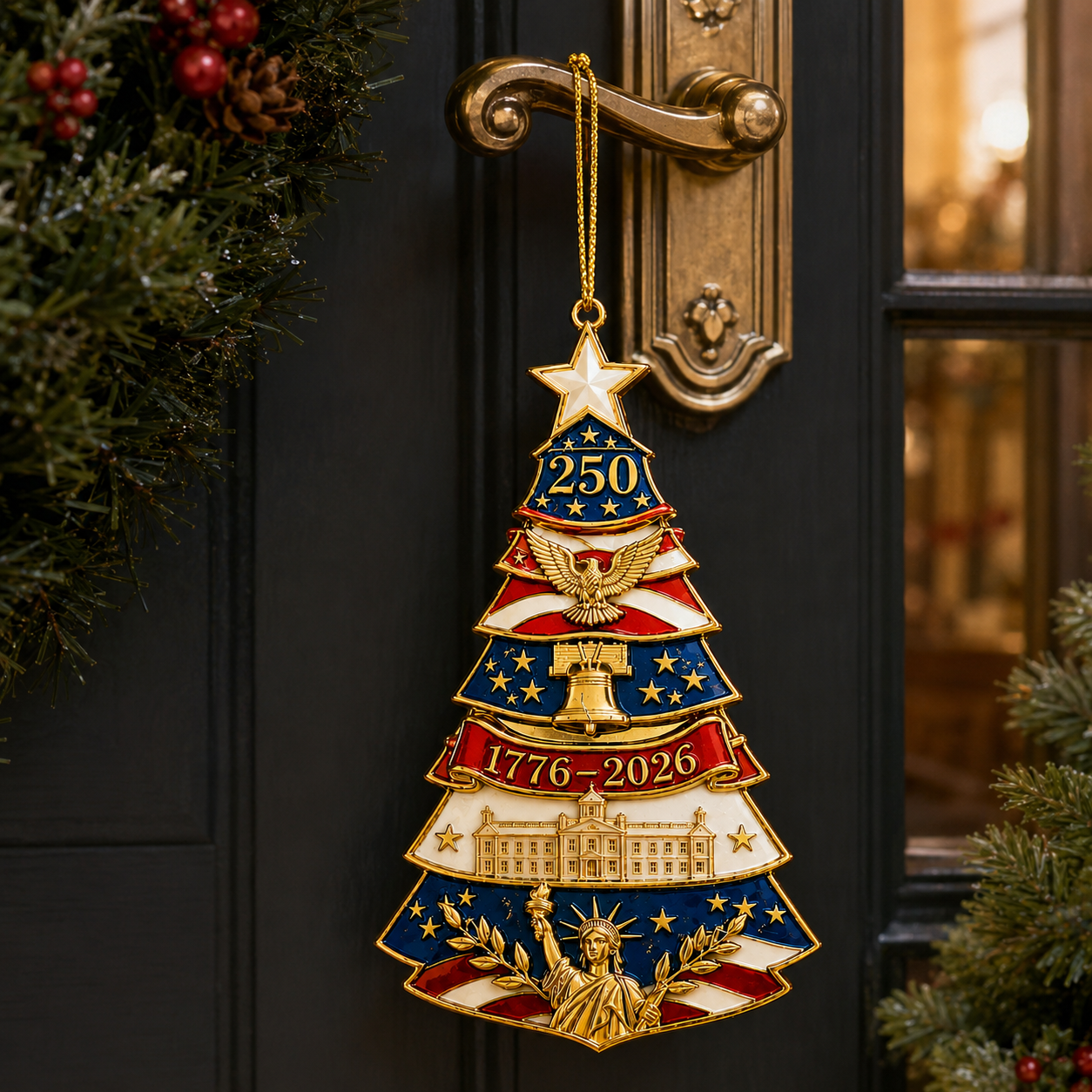 America 250 Symbols of Freedom Commemorative Christmas Ornament