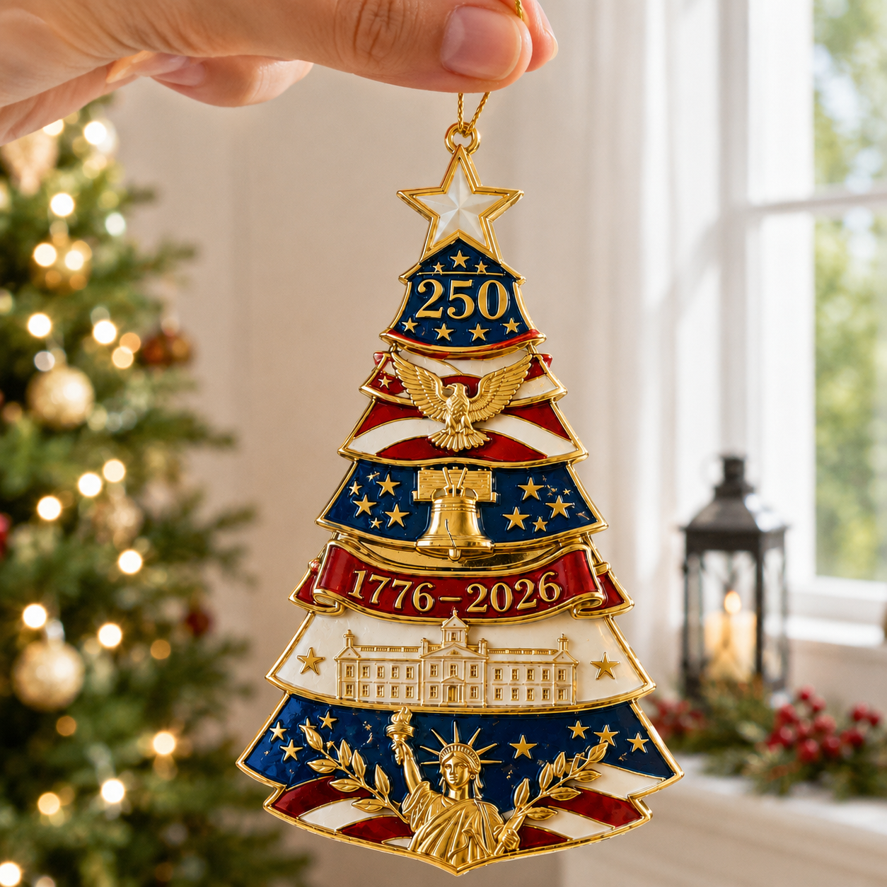 America 250 Symbols of Freedom Commemorative Christmas Ornament