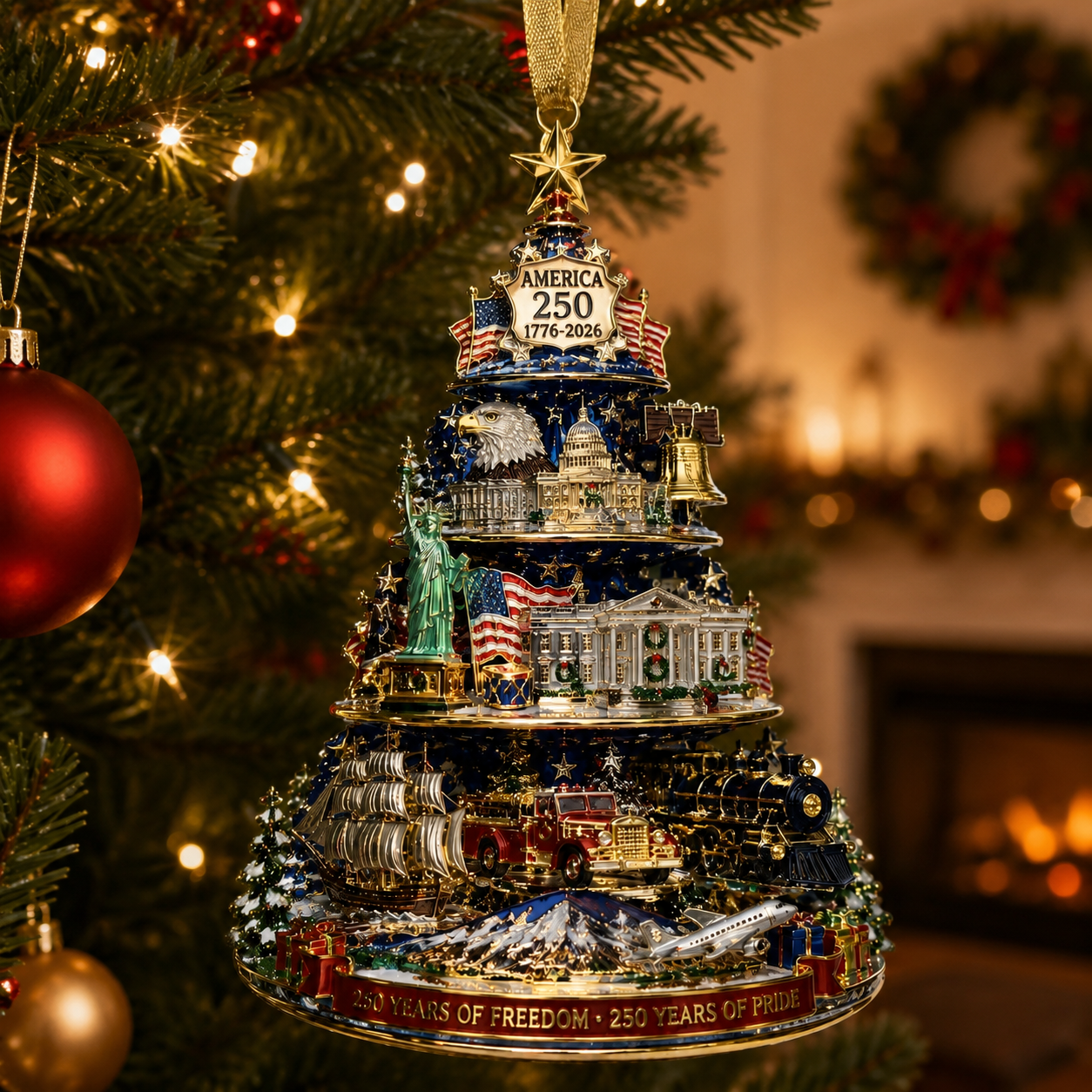 America 250 Heritage of Freedom Commemorative Christmas Ornament