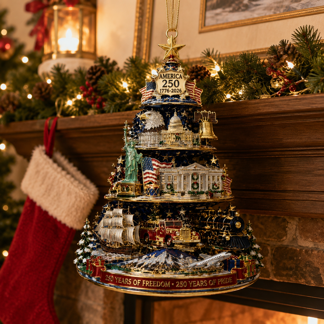 America 250 Heritage of Freedom Commemorative Christmas Ornament