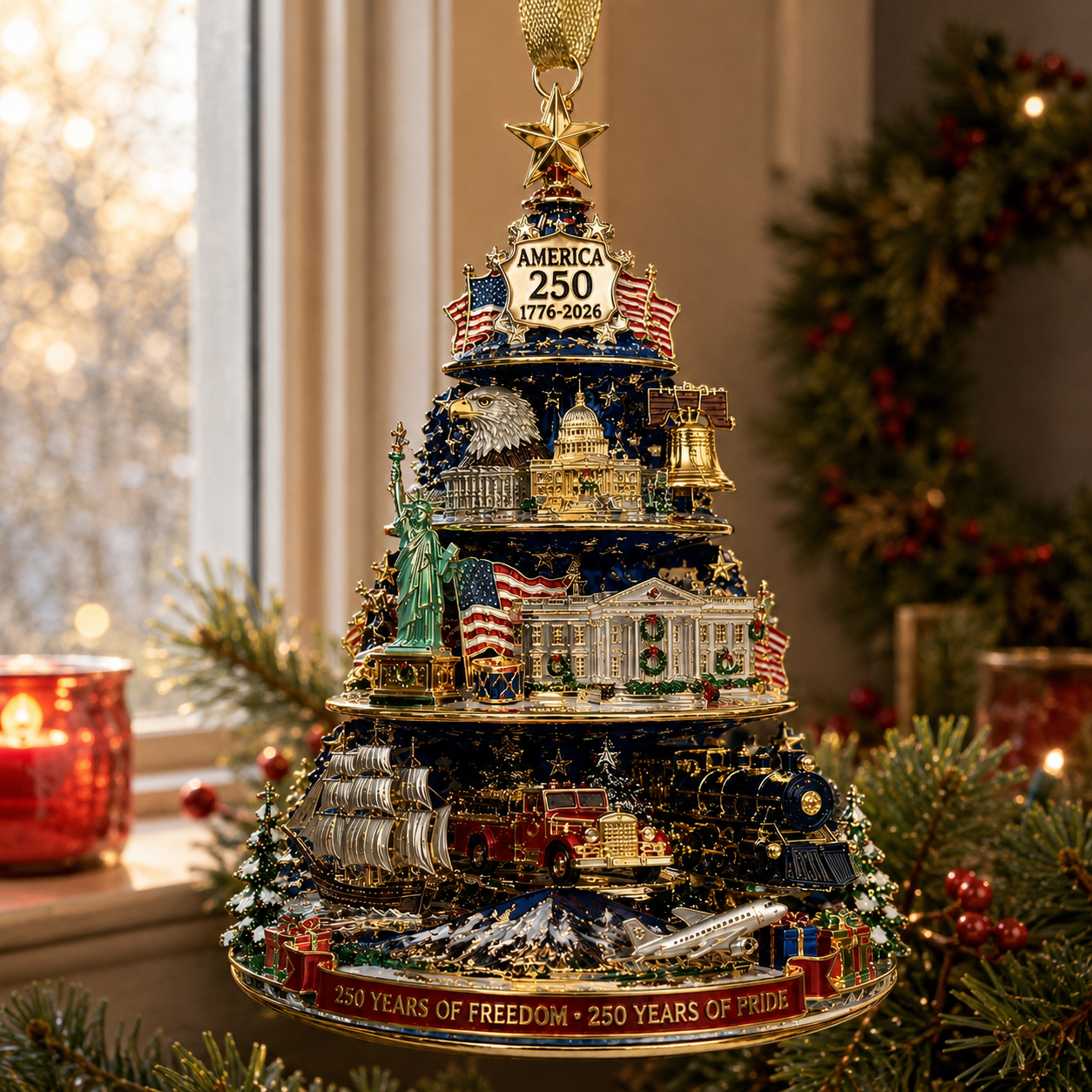 America 250 Heritage of Freedom Commemorative Christmas Ornament