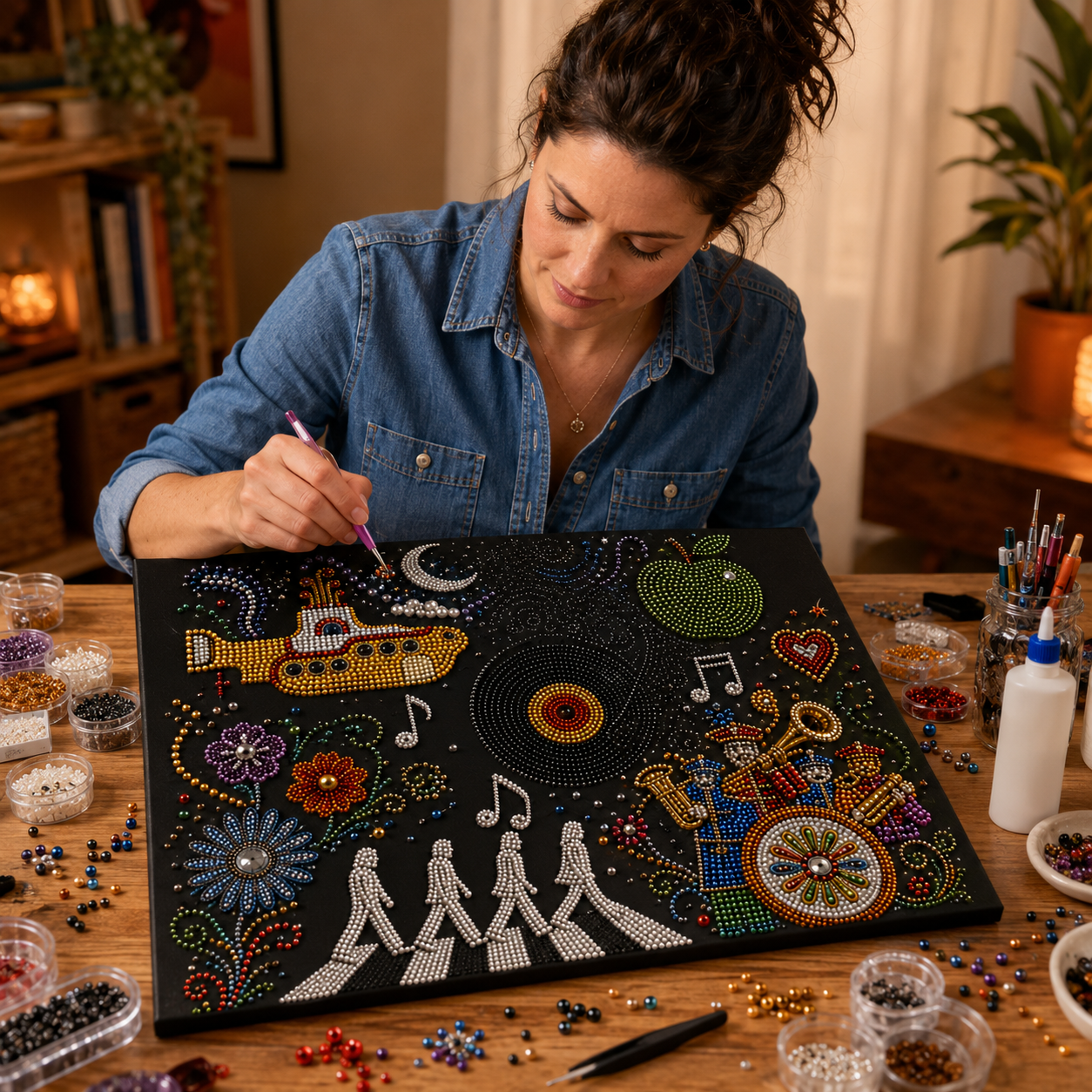 60s Pop Voyage DIY Beaded Art Kit