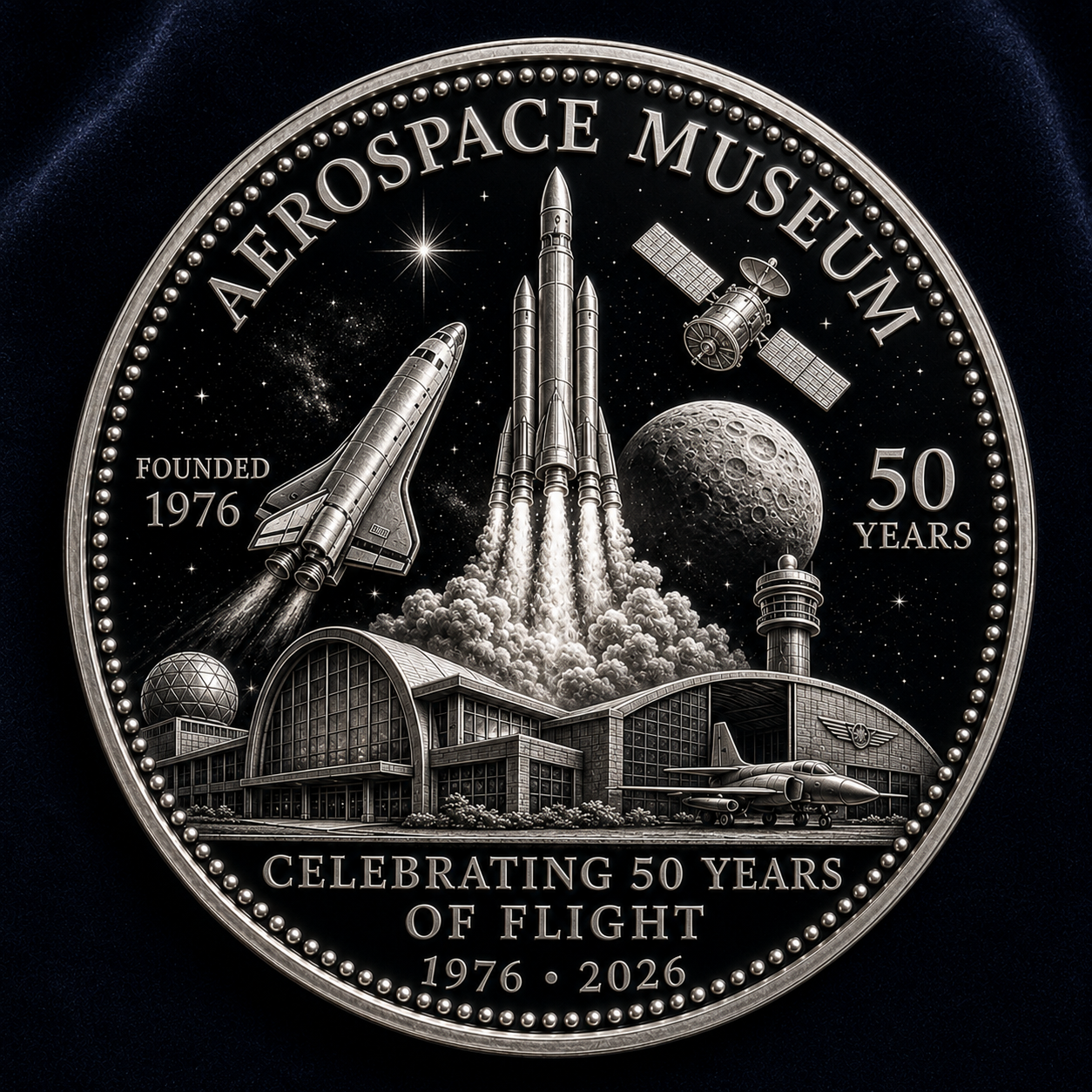 A Legacy of Exploration | Aerospace Museum 50th Anniversary Commemorative Coin