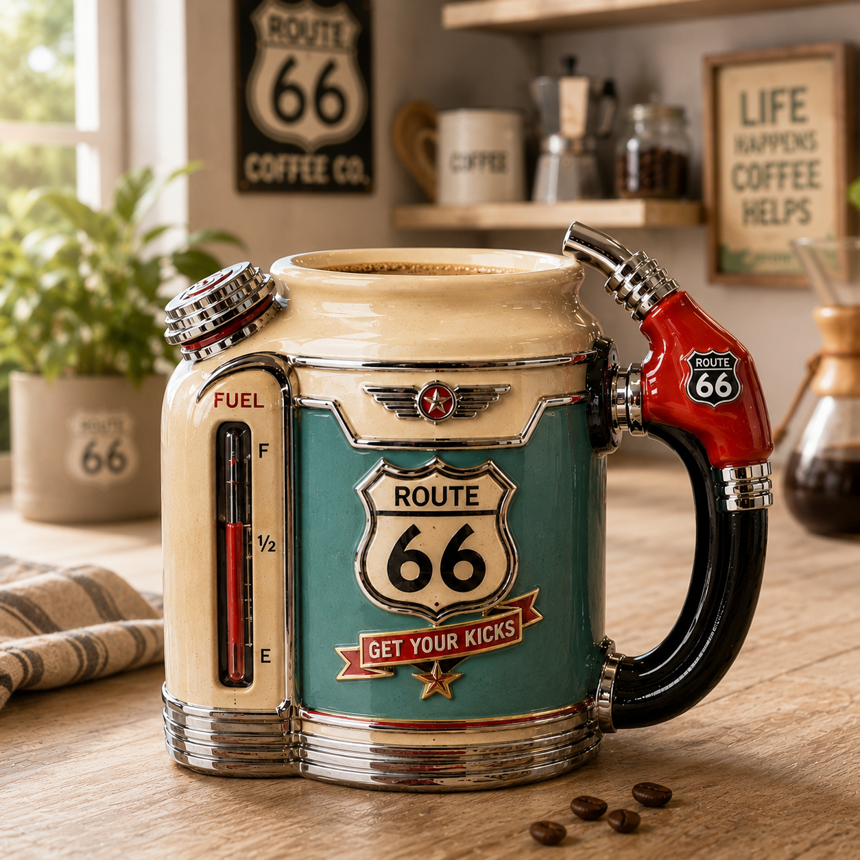 Route 66 Centennial Gas Station Mug | 100th Anniversary Collector’s Edition