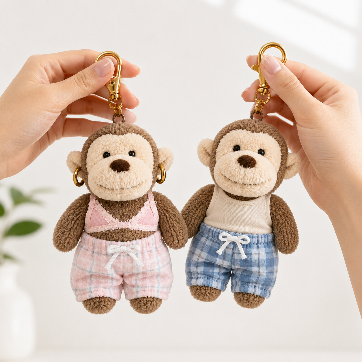 Little Monkey Companion Plush Keychain