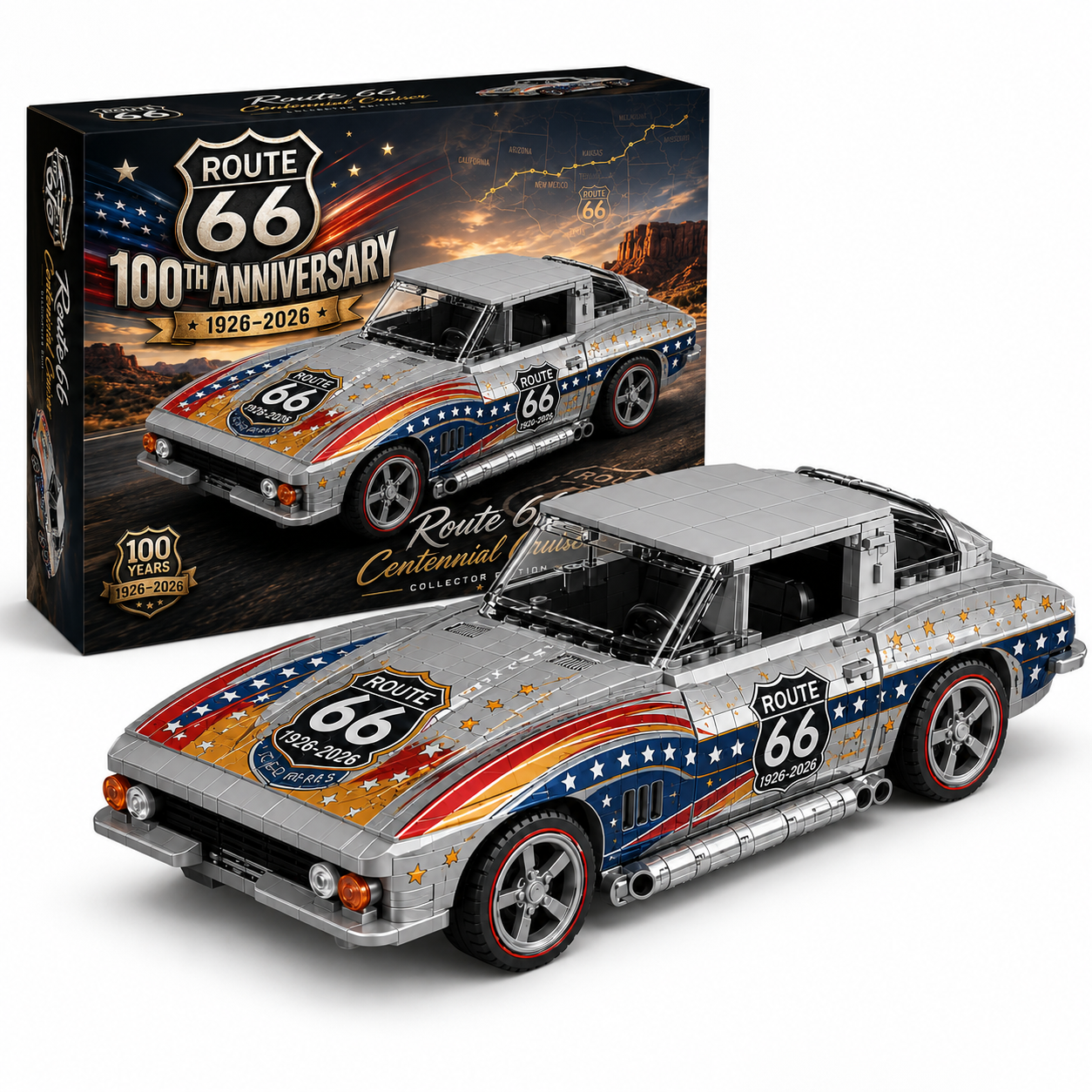 Route 66 Centennial Cruiser Building Set | 100th Anniversary Collector Edition