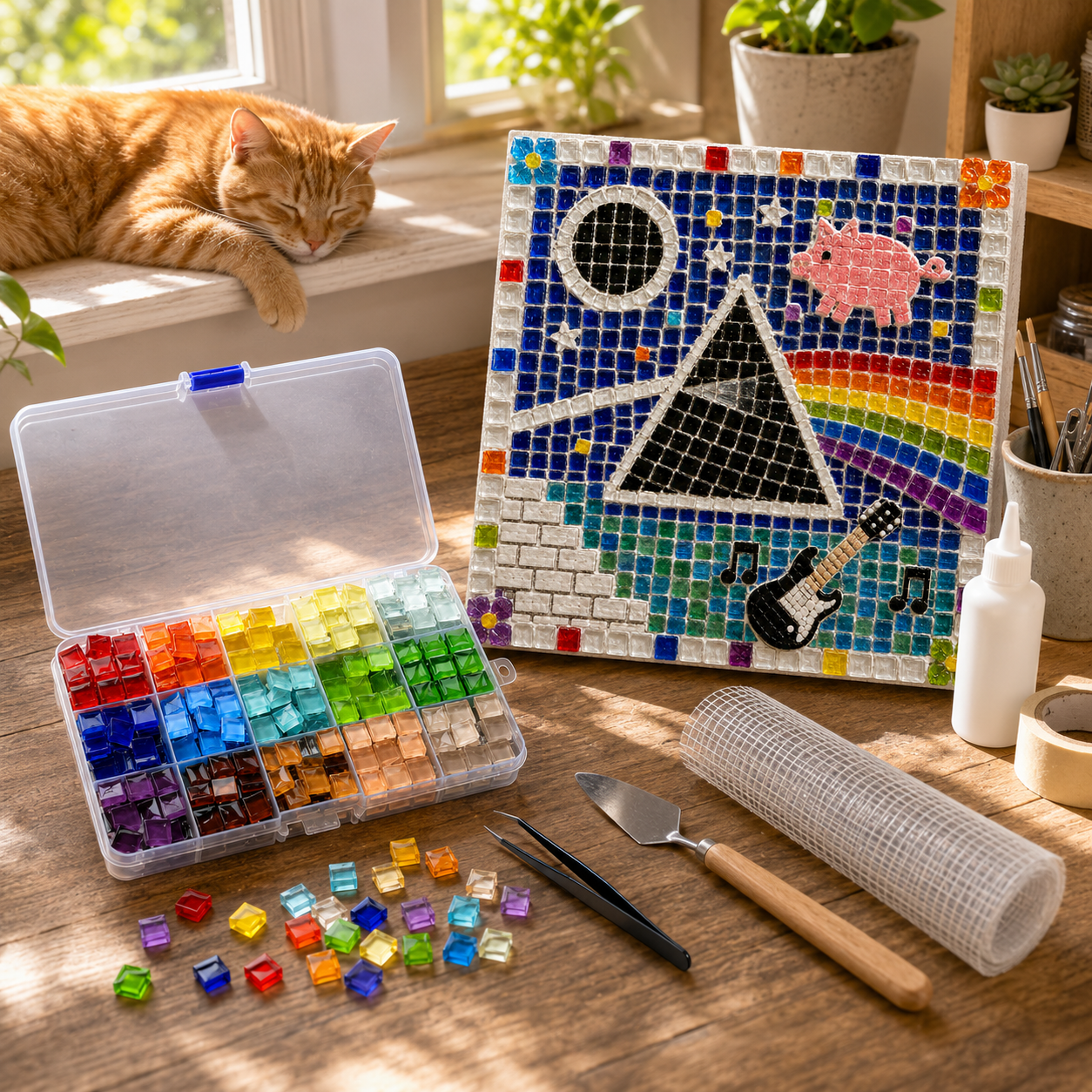 Rock Band–Inspired Crystal Mosaic DIY Kit