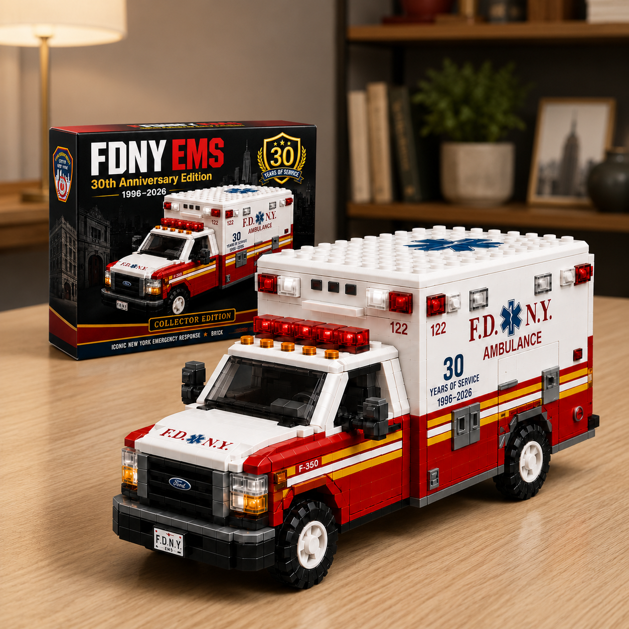 FDNY EMS 30th Anniversary Commemorative Ambulance Building Set