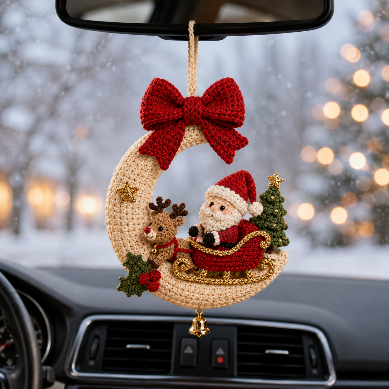 Santa’s Moonlight Sleigh Christmas Ornament