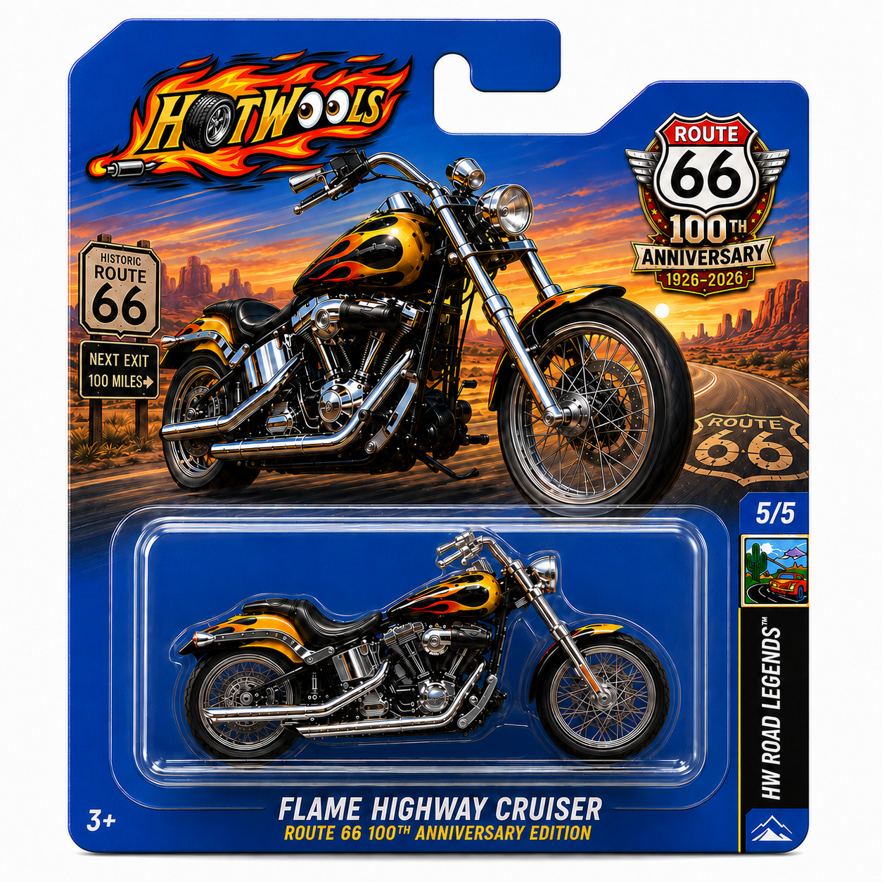 Flame Highway Cruiser Motorcycle | Route 66 100th Anniversary Collector Edition