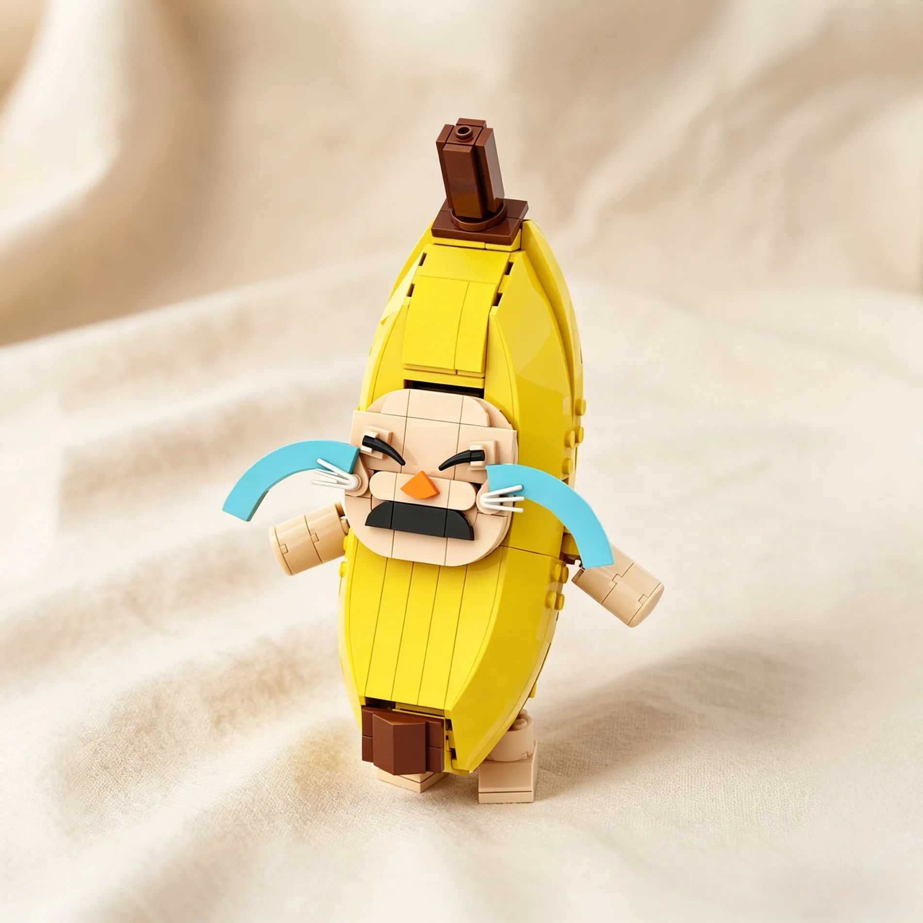 Crying Banana Brick Figure | Funny Emotional Support Build💛
