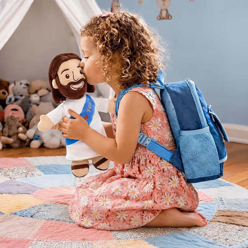 Carry His Love Everywhere — Jesus Loves You Plush & Backpack Set