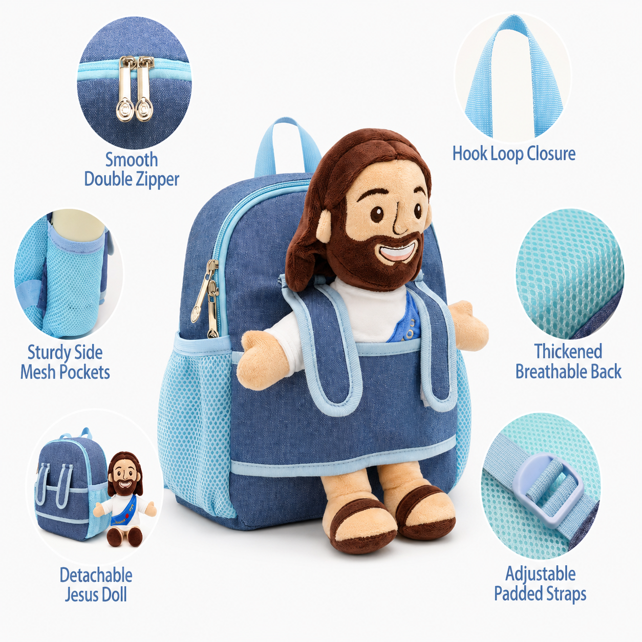 Carry His Love Everywhere — Jesus Loves You Plush & Backpack Set