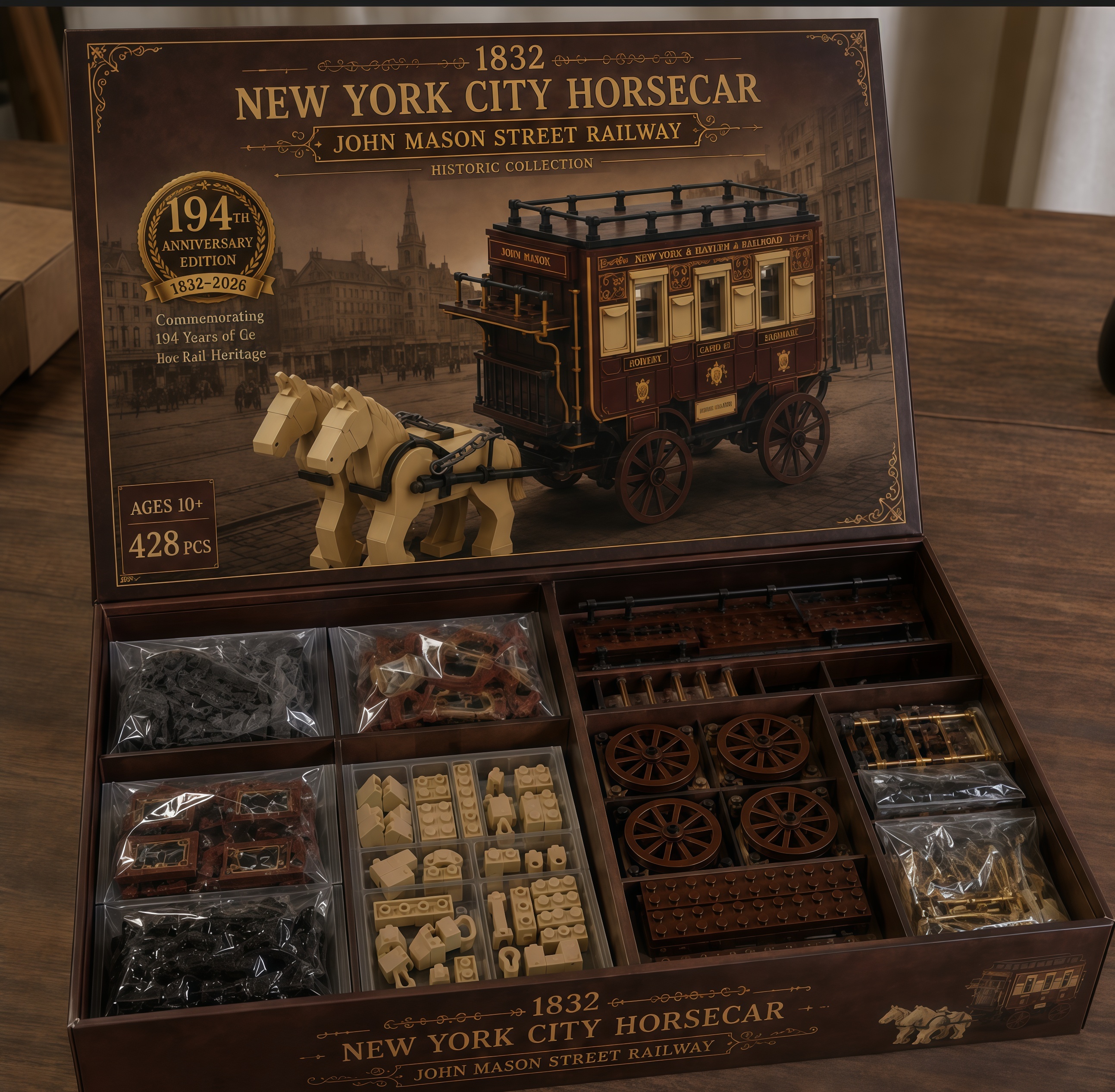 Ride Back to 1832 | New York City Horsecar – John Mason Street Railway Building Block
