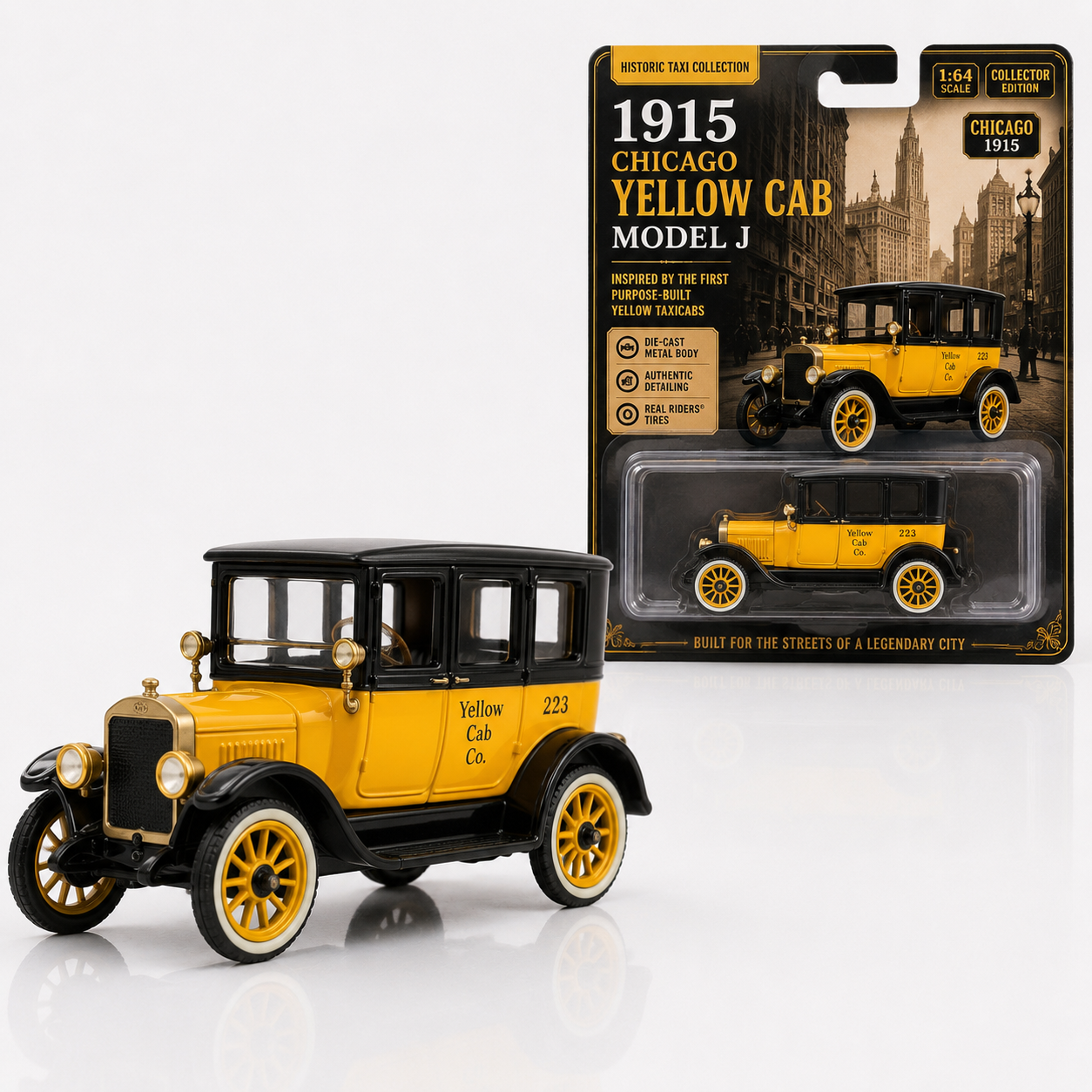 A Ride Through Chicago History — 1915 Chicago Yellow Cab Model J
