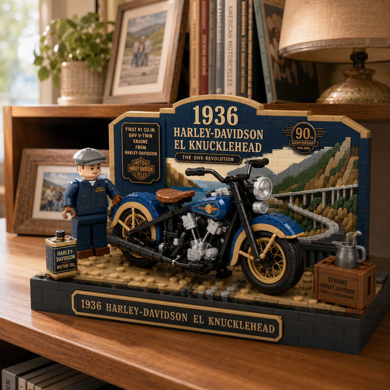 Build the Legend | 1936 EL Knucklehead Motorcycle Display Building Block