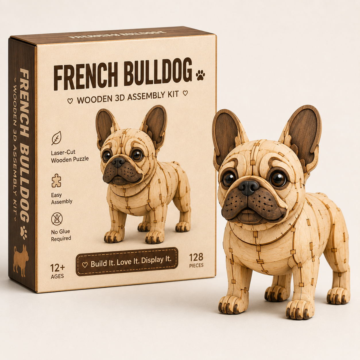 Woodland Paws Wooden Dog Figurine Collection