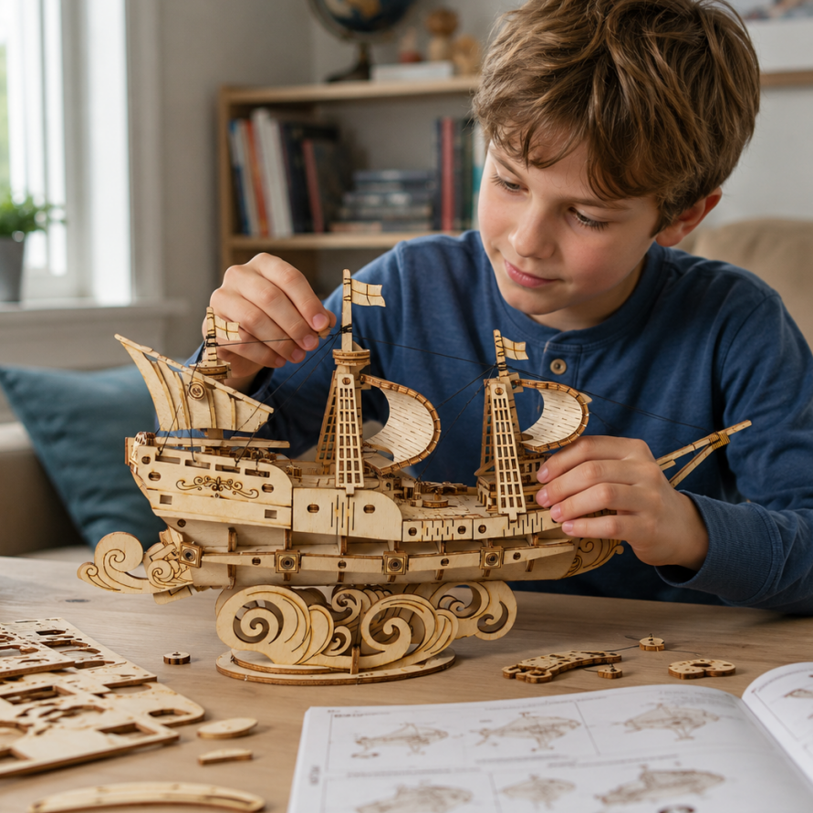 Sailing Ship 3D Wooden Puzzle