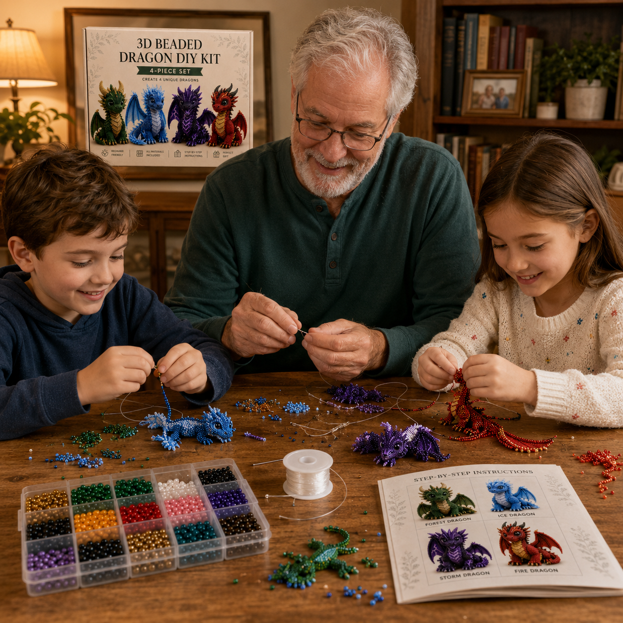 Enchanted 3D Beaded Dragon DIY Kit