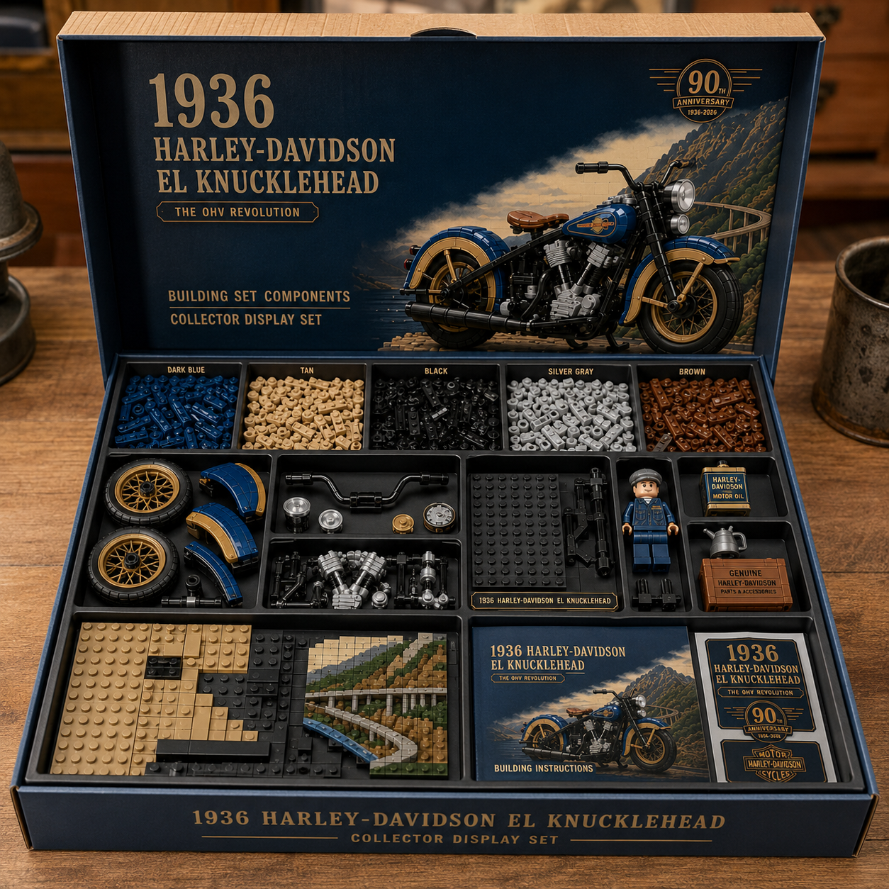 Build the Legend | 1936 EL Knucklehead Motorcycle Display Building Block