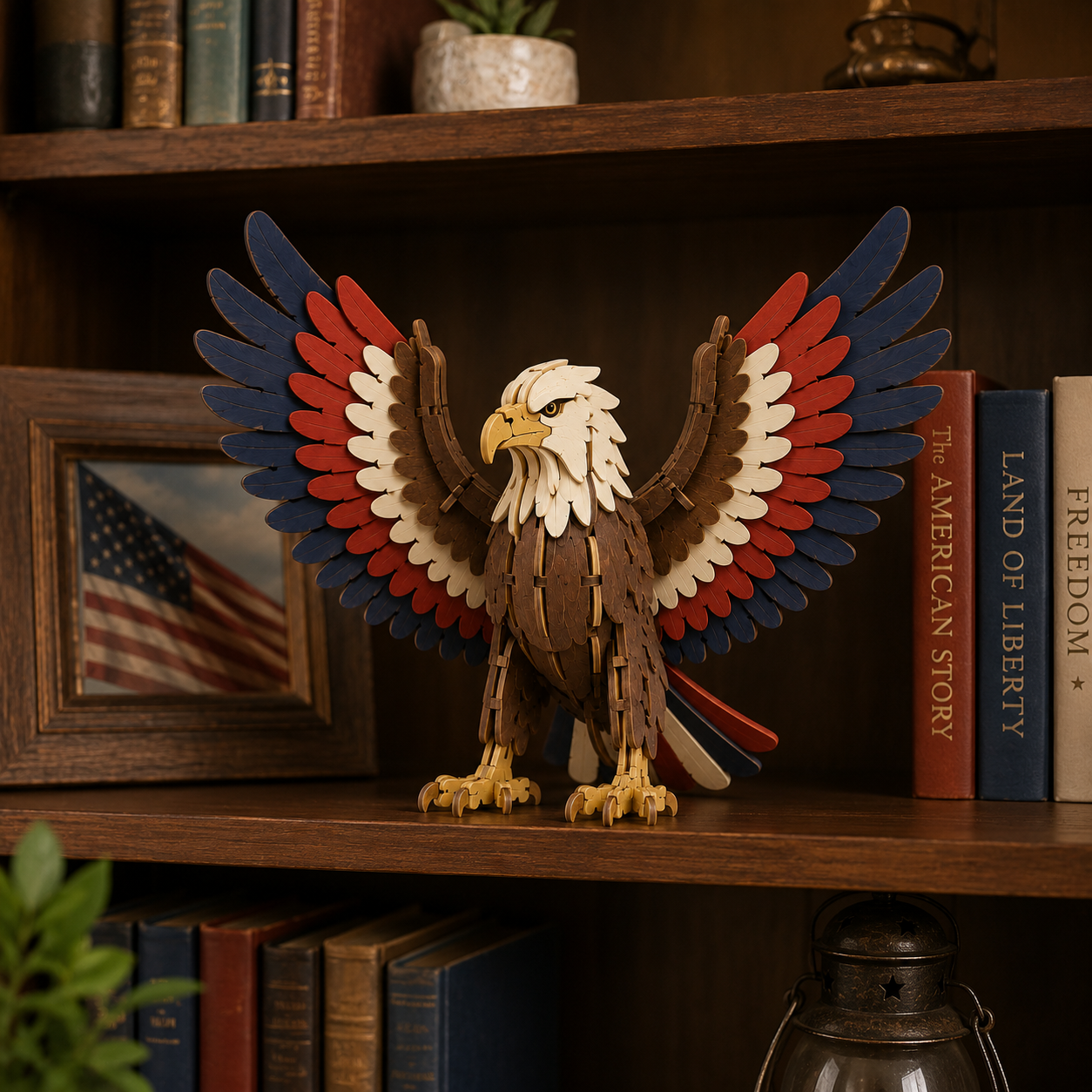 America 250th Freedom Eagle 3D Wooden Puzzle