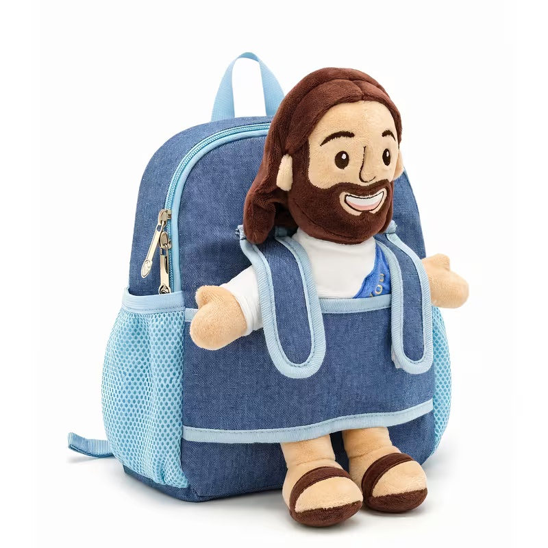 Carry His Love Everywhere — Jesus Loves You Plush & Backpack Set