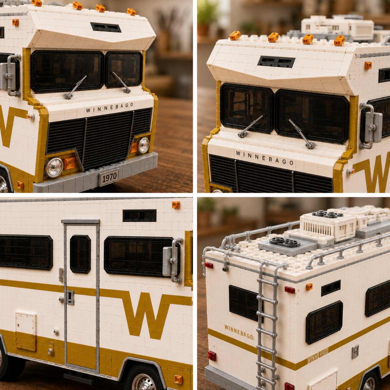 🚐✨ A Journey Through Time – 1970 Winnebago Brave D-18 Collector’s Edition Brick-Built RV Model