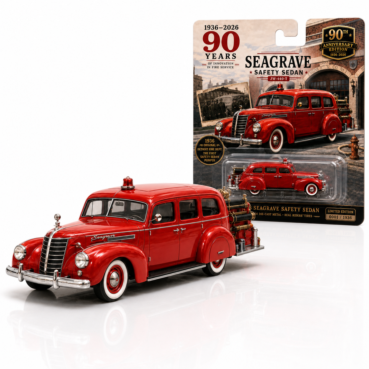 🚒 90 Years of Heroic Legacy – Seagrave Safety Sedan Limited Collector Car