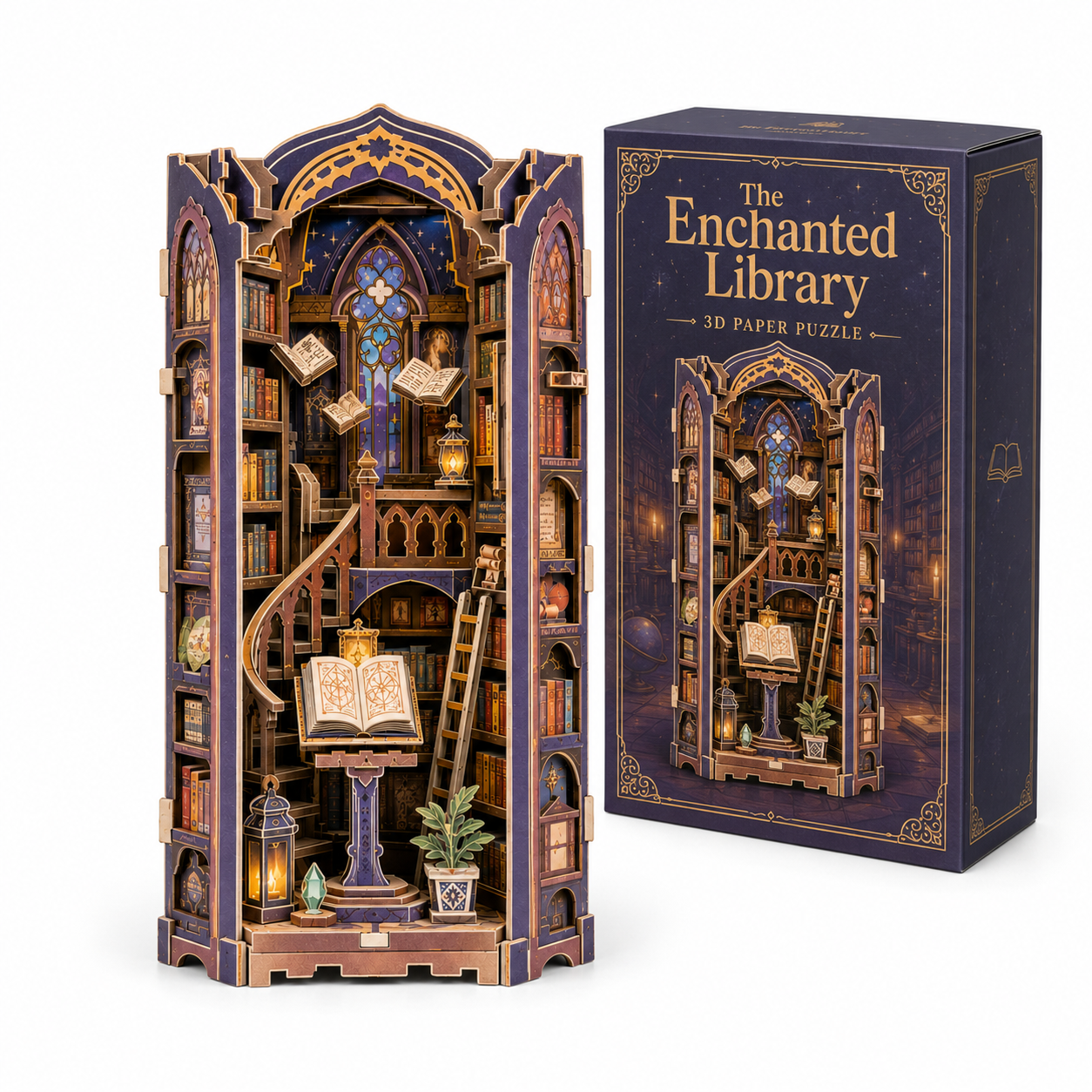 Magic Library 3D Paper Puzzle 📚✨