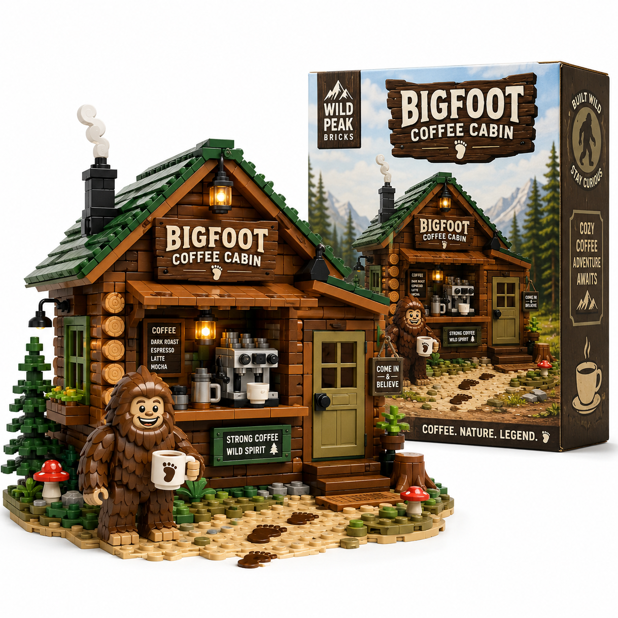 Cozy Cryptid Cabins-Bigfoot Coffee Cabin