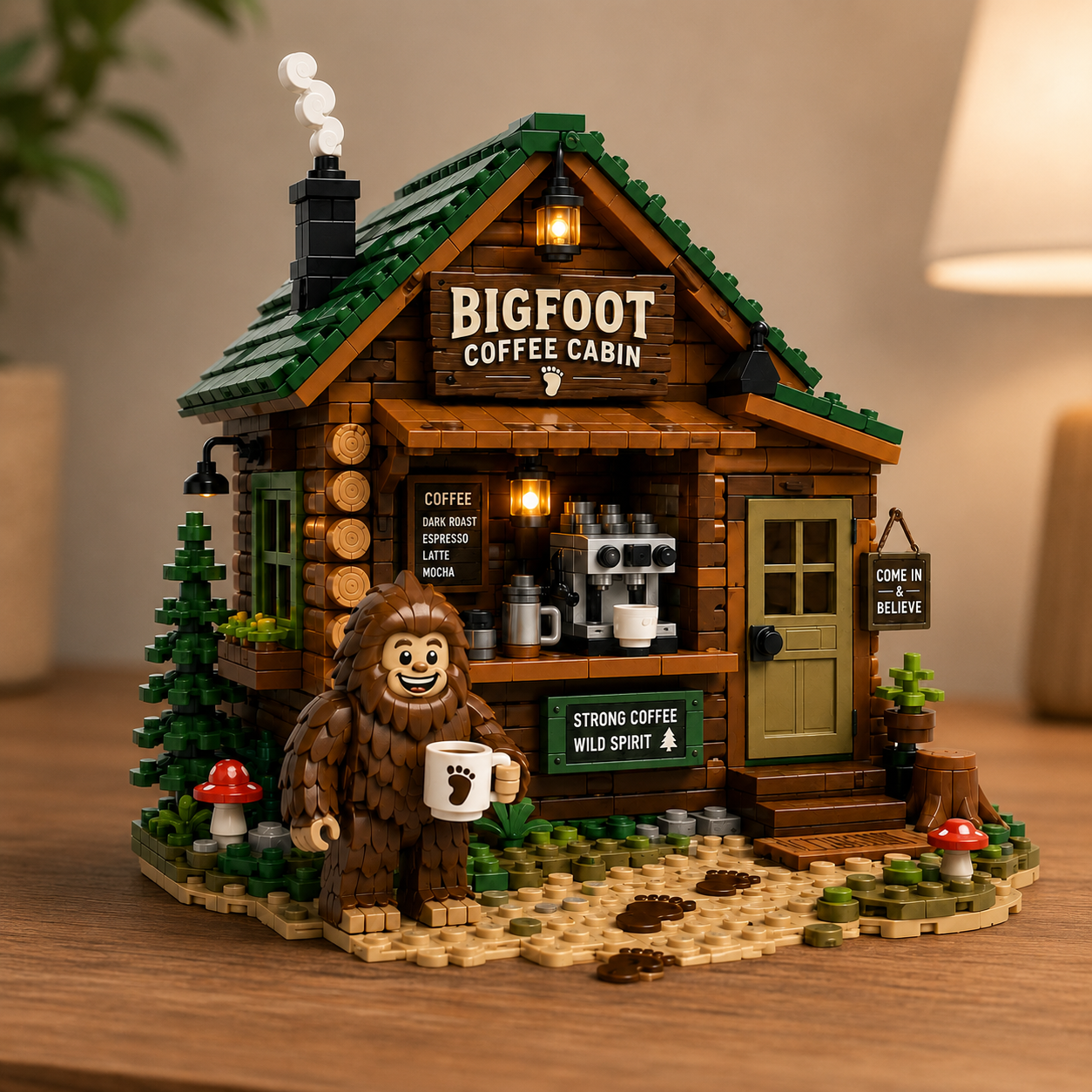 Cozy Cryptid Cabins-Bigfoot Coffee Cabin