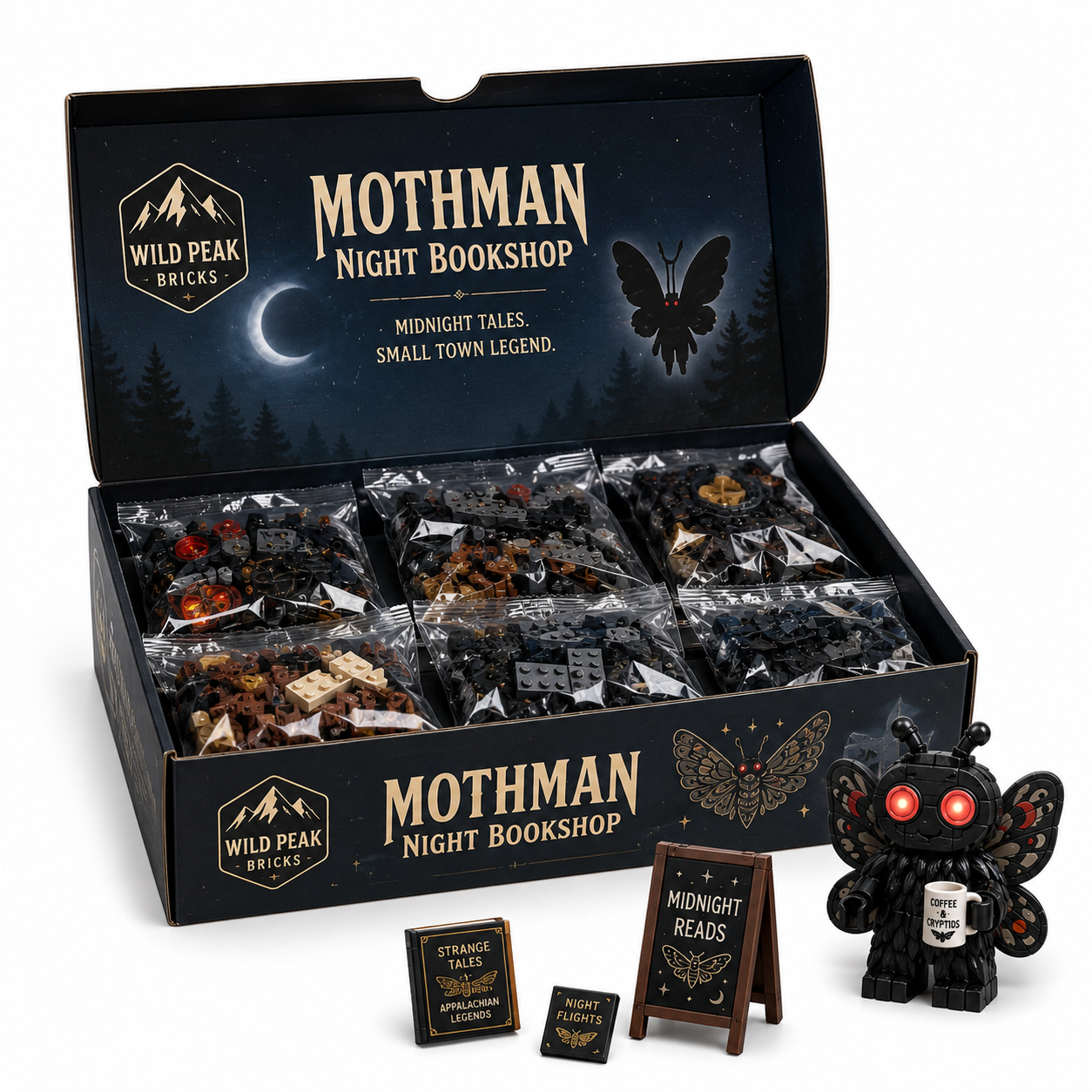 Cozy Cryptid Cabins-Mothman Night Bookshop