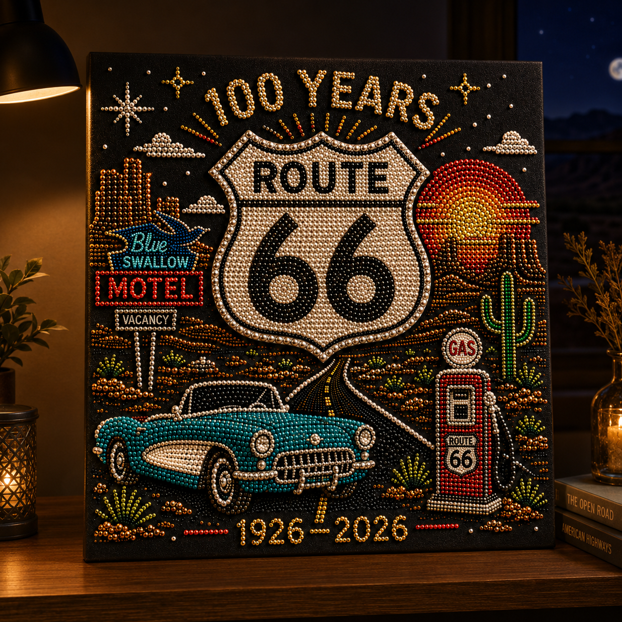 Route 66 Centennial Journey DIY Beaded Wall Art