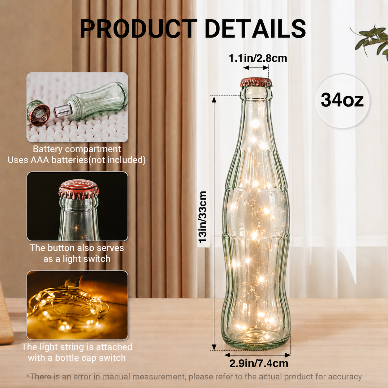 Classic Cola 140th Anniversary Memory Bottle Light | Vintage Illuminated Keepsake
