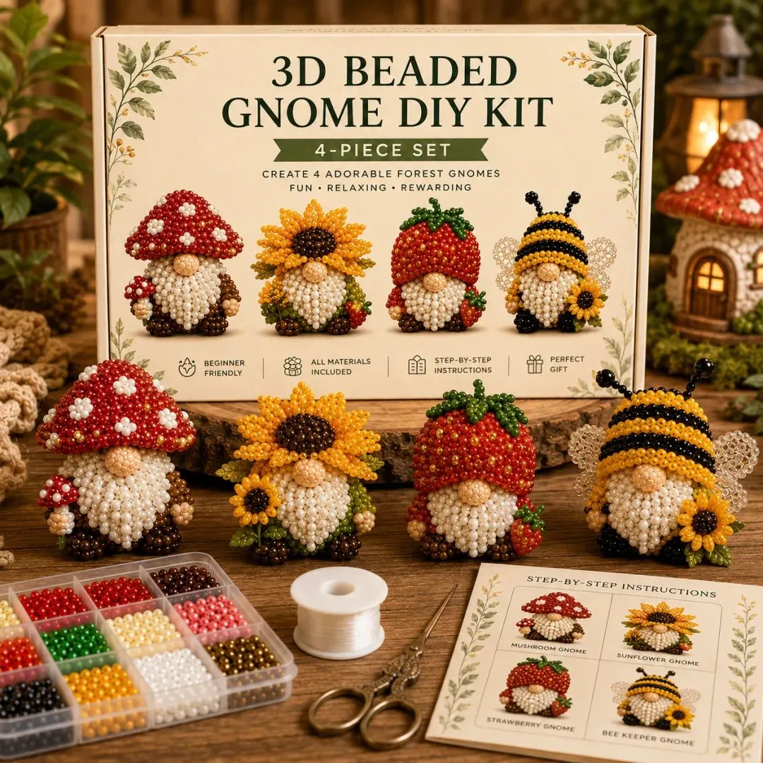 🍄3D Beaded Gnome DIY Kit