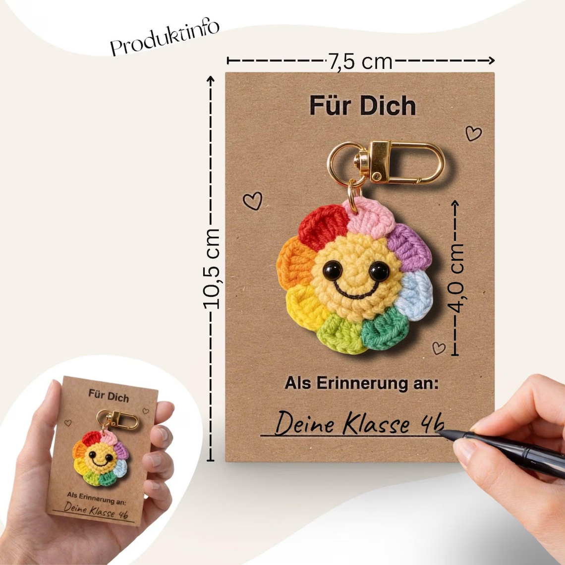Lucky charm keychain farewell gift