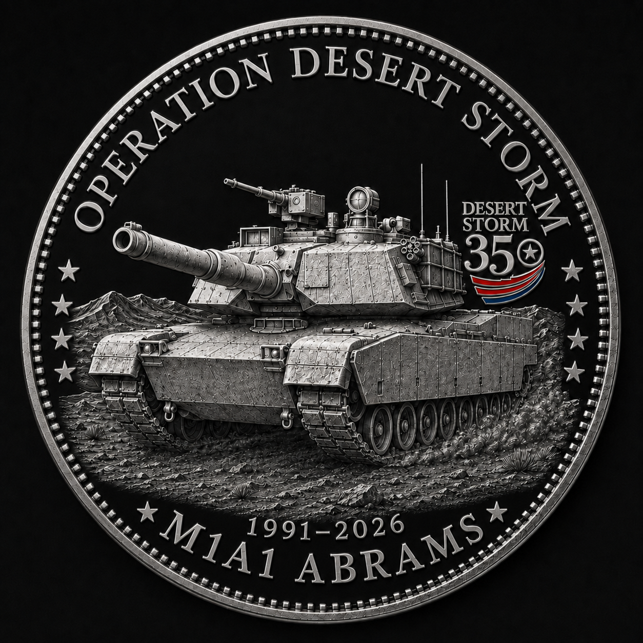 35th Anniversary Operation Desert Storm M1 Abrams Commemorative Coin